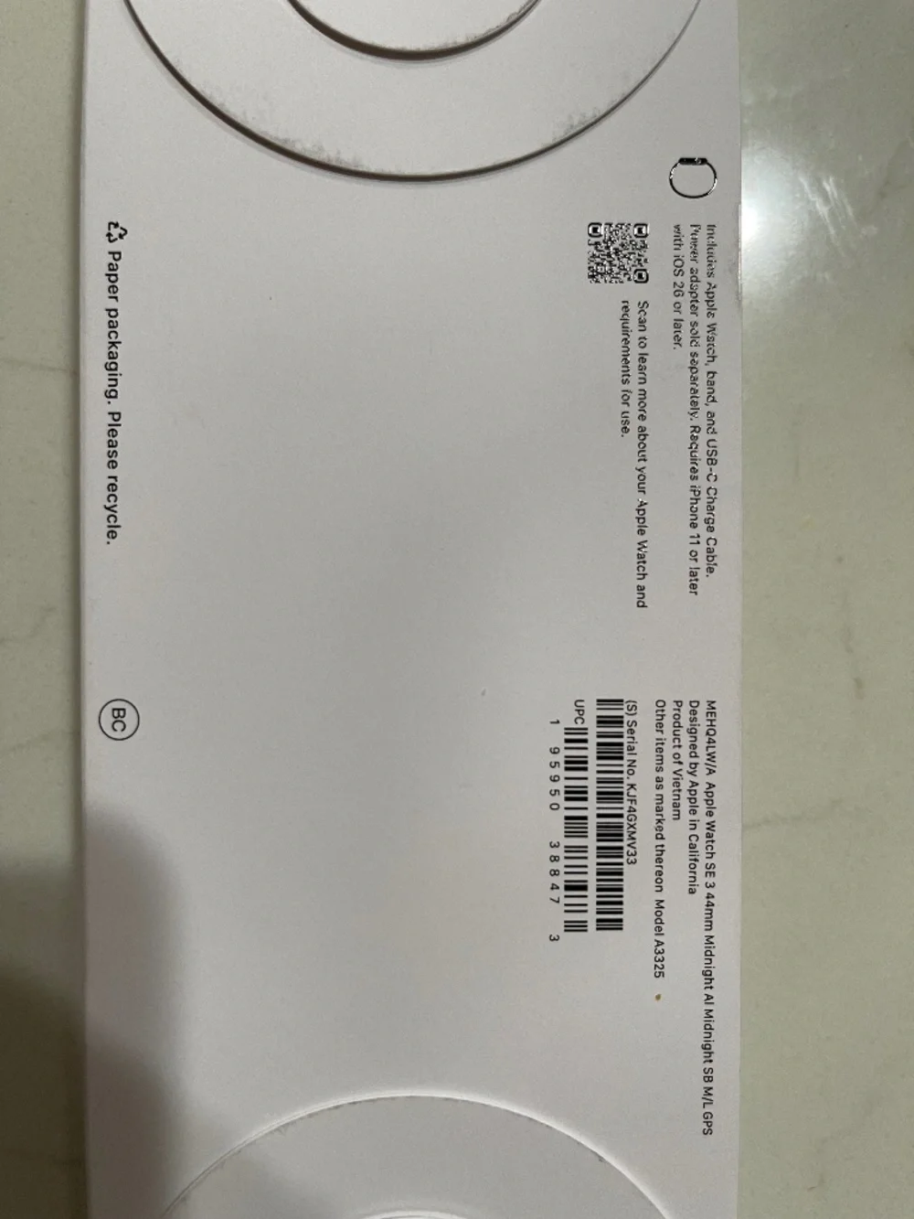 Apple Watch SE3 44 mm  midnight Al
